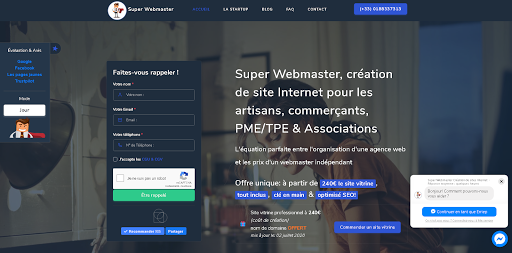 Webmaster Freelance Paris Conception de site internet optimisés SEO Super Webmaster